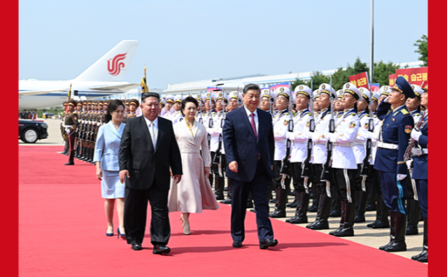 习近平出席金正恩举行的欢送仪式